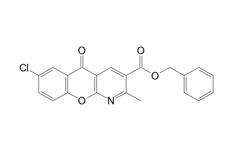 7-CHLORO-2-METHYL-5-OXO-5H-[1]BENZOPYRANO[2,3-b]PYRIDINE-3-CARBOXYLIC ACID, BENZYL ESTER