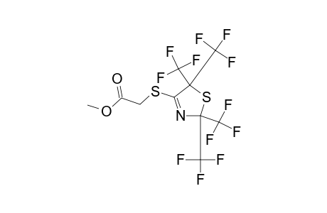 [2,5-DIHYDRO-2,2,5,5-TETRAKIS-(TRIFLUOROMETHYL)-4-THIAZOLYLTHIO]-ACETIC-ACID-METHYLESTER