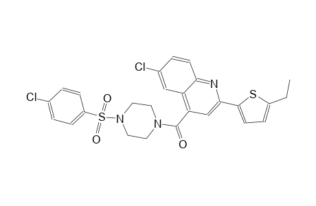 6-chloro-4-({4-[(4-chlorophenyl)sulfonyl]-1-piperazinyl}carbonyl)-2-(5-ethyl-2-thienyl)quinoline