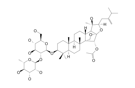 AMPELOZIZYPHOSIDE-A;[(20R,22R)-16-BETA,22:16-ALPHA,30-DIEPOXY-DAMMAR-24(24')-METHYLENE-3-BETA,15-ALPHA,20-TRIOL]-15-O-ACETYL-3-O-ALPHA-L-RHAMNOPYRA