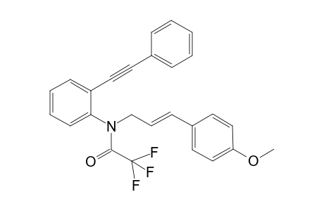 2,2,2-trifluoro-N-[(E)-3-(4-methoxyphenyl)allyl]-N-[2-(2-phenylethynyl)phenyl]acetamide