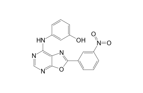3-[[2-(3-nitrophenyl)-7-oxazolo[5,4-d]pyrimidinyl]amino]phenol