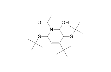 1-ACETYL-4-TERT.-BUTYL-3,6-DI-TERT.-BUTYL-THIO-2-HYDROXY-1,2,3,6-TETRAHYDRO-PYRIDINE;(ROTAMER-#1)