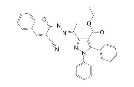 Ethyl 3-((E)-1-(2-((Z)-2-cyano-3-phenylacryloyl)hydrazono)ethyl)-1,5-diphenyl-1H-pyrazole-4-carboxylate