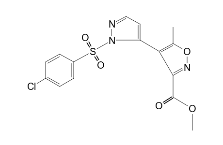 4-{1-[(p-chlorophenyl)sulfonyl]pyrazol-5-yl}-5-methyl-3-isoxazolecarboxylic acid, methyl ester