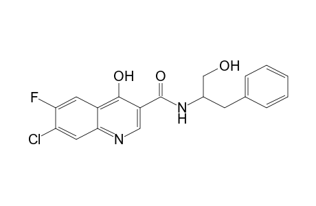 7-Chloro-6-fluoro-4-hydroxyquinoline-3-carboxamide, N-(1-hydroxymethyl-2-phenylethyl)-