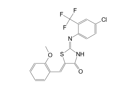 (5Z)-2-[4-chloro-2-(trifluoromethyl)anilino]-5-(2-methoxybenzylidene)-1,3-thiazol-4(5H)-one