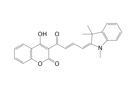 4-Hydroxy-3-[4-(1,3,3-trimethyl-1,3-dihydro-2H-indol-2-ylidene)-2-butenoyl]-2H-chromen-2-one