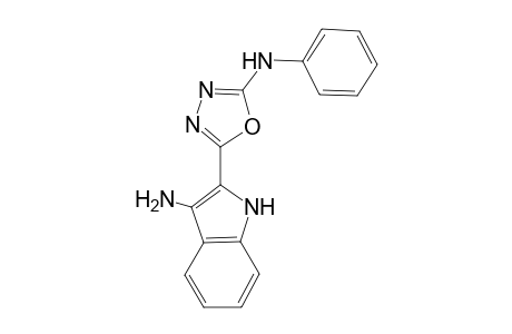 2-[2'-(3"-Aminoindolyl)]-5-(phenylamino)-1,3,4-oxadiazole