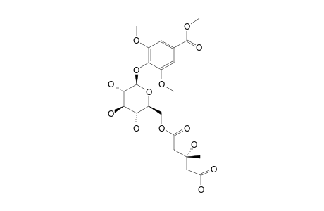 OPLOPANPHESIDE-B;(-)-METHYL-BENZOATE-3,5-DIMETHOXY-4-O-(6'-O-3''-HYDROXY-3''-METHYL-GLUTARYL)-BETA-D-GLUCOPYRANOSIDE