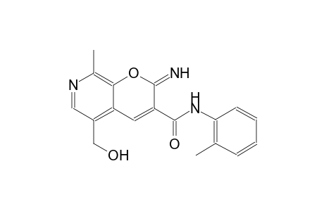 2H-pyrano[2,3-c]pyridine-3-carboxamide, 5-(hydroxymethyl)-2-imino-8-methyl-N-(2-methylphenyl)-