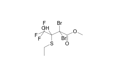 2,2-DIBROMO-4,4,4-TRIFLUORO-3-ETHYLTHIO-3-HYDROXYBUTANOIC ACID, METHYLESTER