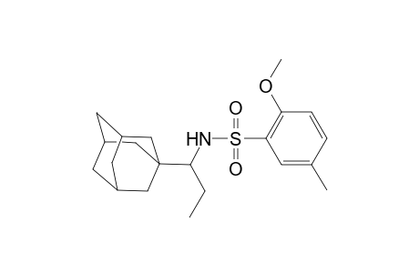 Benzenesulfonamide, N-[1-(1-adamantyl)propyl]-2-methoxy-5-methyl-