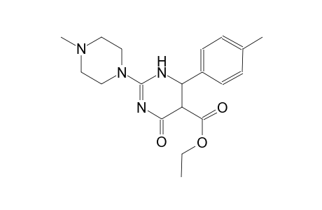 5-pyrimidinecarboxylic acid, 1,4,5,6-tetrahydro-6-(4-methylphenyl)-2-(4-methyl-1-piperazinyl)-4-oxo-, ethyl ester