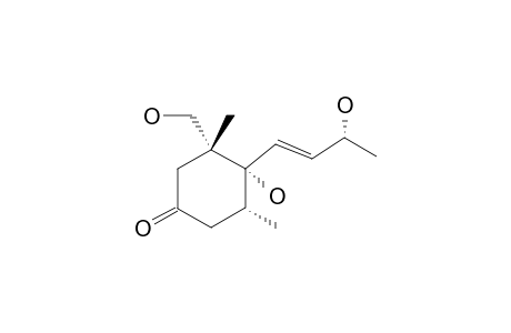 ANNUIONONE-F;(1R,5R,6S,9R)-3-OXO-6,13-DIHYDROXY-5,6-DEHYDRO-BETA-IONOL