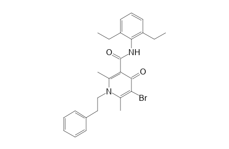 5-Bromo-2,6-dimethyl-1-phenethyl-N-(2,6-diethylphenyl)-4(1H)-oxopyridine-