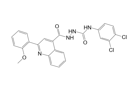 N-(3,4-dichlorophenyl)-2-{[2-(2-methoxyphenyl)-4-quinolinyl]carbonyl}hydrazinecarboxamide