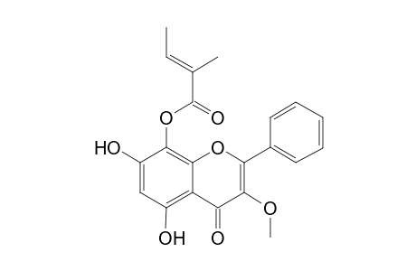 5,7,8-TRIHYDROXY-3-METHOXYFLAVONE-8-O-[(E)-2-METHYL-2-BUTENOATE]