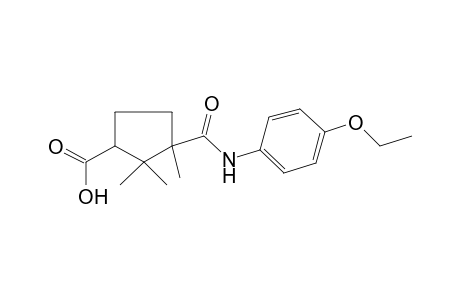 3-[(p-ethoxyphenyl)carbamoyl]-2,2,3-trimethylcyclopentanecarboxylic acid