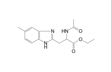 alpha-acetamido-5-methyl-2-benzimidazolepropionic acid, ethyl ester