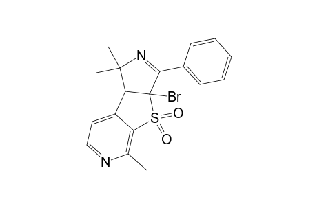 3a-bromo-3a,8b-dihydro-3-phenyl-1,1,5-trimethyl-1H-pyrrolo[3',4':4,5]thieno[2,3-c]pyridine, 4,4-dioxide