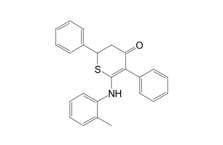 6-(2-Methylanilino)-2,5-diphenyl-2,3-dihydrothiopyran-4-one