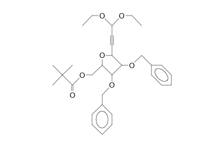 1-(2,3-Di-O-benzyl-5-O-pivaloyl-B-D-xylofuranosyl)-3,3-diethoxy-prop-1-yne