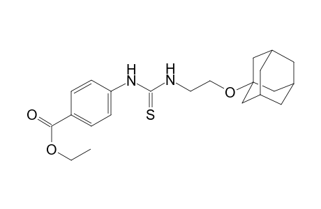 4-[2-(1-Adamantyloxy)ethylthiocarbamoylamino]benzoic acid ethyl ester