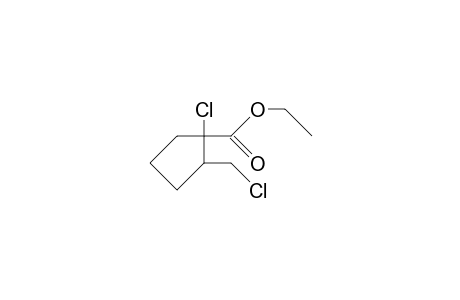 cis-1-Chloro-2-chloromethyl-cyclopentane-1-carboxylic acid, ethyl ester