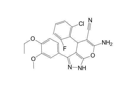 6-Amino-4-(2-chloro-6-fluoro-phenyl)-3-(4-ethoxy-3-methoxy-phenyl)-2,4-dihydropyrano[2,3-c]pyrazole-5-carbonitrile