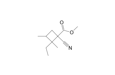 1-Cyano-2-ethyl-2,3-dimethyl-cyclobutan-carbonsaeure-methylester, (#12B)