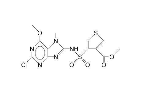 3-Thiophenecarboxylic acid, 4-[[(2-chloro-6-methoxy-7-methyl-7H-purin-8-yl)amino]sulfonyl]-, methyl ester
