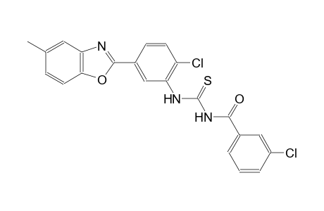 N-(3-chlorobenzoyl)-N'-[2-chloro-5-(5-methyl-1,3-benzoxazol-2-yl)phenyl]thiourea