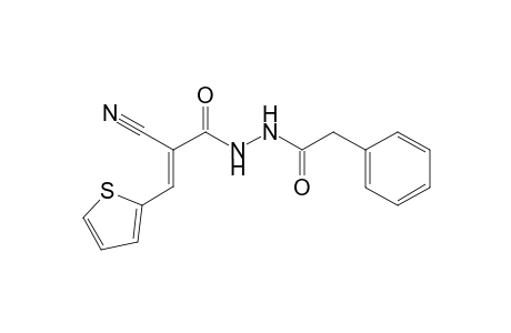 (E)-2-cyano-N'-(1-oxo-2-phenylethyl)-3-thiophen-2-yl-2-propenehydrazide