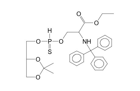 1,2-o-Isopropylideneglycerol, 3-(o-2-carboethoxy-2-tritylaminoethyl)thionophosphite