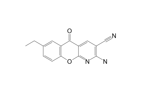 2-amino-7-ethyl-5-oxochromeno[2,3-b]pyridine-3-carbonitrile