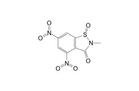 1,2-benzisothiazol-3(2H)-one, 2-methyl-4,6-dinitro-, 1-oxide