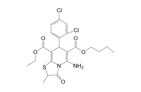 5-Amino-7-(2,4-dichlorophenyl)-2-methyl-3-oxo-7H-thiazolo[3,2-a]pyridine-6,8-dicarboxylic acid O6-butyl ester O8-ethyl ester