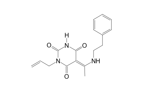 (5E)-1-allyl-5-{1-[(2-phenylethyl)amino]ethylidene}-2,4,6(1H,3H,5H)-pyrimidinetrione