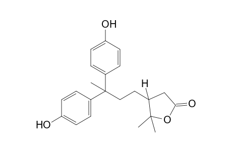 4-[3,3-bis(p-hydroxyphenyl)butyl]dihydro-5,5-dimethyl-2(3H)-furanone