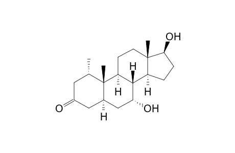 (1-alpha,5-alpha,7-alpha,17-beta)-7,17-dihydroxy-1-methylandrostane-3-one