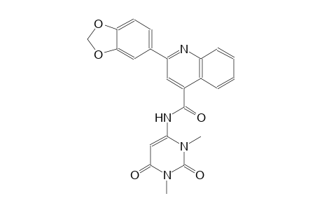 2-(1,3-benzodioxol-5-yl)-N-(1,3-dimethyl-2,6-dioxo-1,2,3,6-tetrahydro-4-pyrimidinyl)-4-quinolinecarboxamide