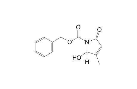 2-hydroxy-3-methyl-5-oxo-3-pyrroline-1-carboxylic acid, benzyl ester