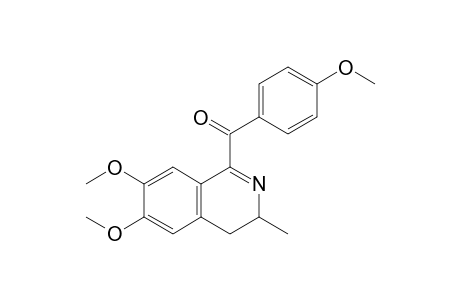 3,4-Dihydro-6,7-dimethoxy-3-methyl-1-isoquinolinyl p-methoxyphenyl ketone