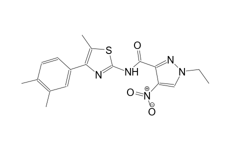 N-[4-(3,4-dimethylphenyl)-5-methyl-1,3-thiazol-2-yl]-1-ethyl-4-nitro-1H-pyrazole-3-carboxamide