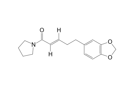 N-[5-(3',4'-METHYLENEDIOXYPHENYL)-2E-PENTENOYL]-PYRROLIDINE