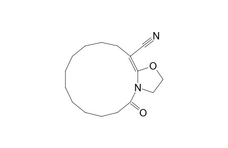 2-OXO-15-OXA-1-AZABICYCLO-[12.3.0]-HEPTADEC-13-ENE-13-CARBONITRILE