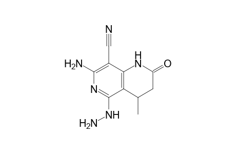 7-Amino-8-cyano-5-hydrazino-3,4-dihydro-4-methyl-1,6-naphthyridin-2(1H)-one