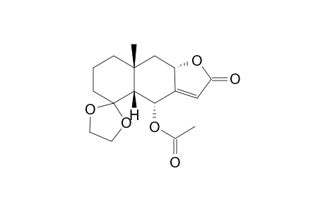 (4a.beta.,8a.beta.,9a.beta.)-4.alpha.-Acetoxy-5-ethylenedioxy-4a,5,6,7,8,8a,9,9a-octahydro-8a-methylnaphtho[2,3-b]furan-2(4H)-one