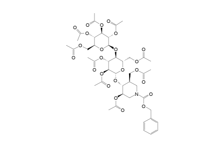 (3R,4R,5R)-3-ACETOXY-5-ACETOXYMETHYL-N-BENZYLOXYCARBONYL-4-{[(TETRA-O-ACETYL-BETA-D-GLUCOPYRANOSYL)-(1-4)-O-(TRI-O-ACETYL-BETA-D-GLUCOSYL;ISOMER-#1